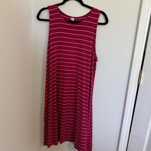 OLD NAVY Pink Striped Sleeveless Dress Size XL